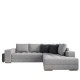 Καναπές Κρεβάτι Γωνιακός CARINA Ανοιχτό Γκρι 278x218x85cm