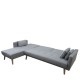 Καναπές Κρεβάτι Γωνιακός LANITA Ανοιχτό Γκρι 264x152x90cm