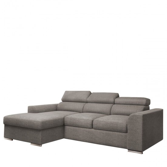 Καναπές Κρεβάτι Γωνιακός ALICE Γκρι/Taupe 242x170x75-90cm