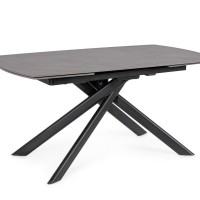 Τραπέζι JOAKIM BLACK EXT 160-240x90 | Bizzotto