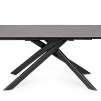 Τραπέζι JOAKIM BLACK EXT 160-240x90 | Bizzotto