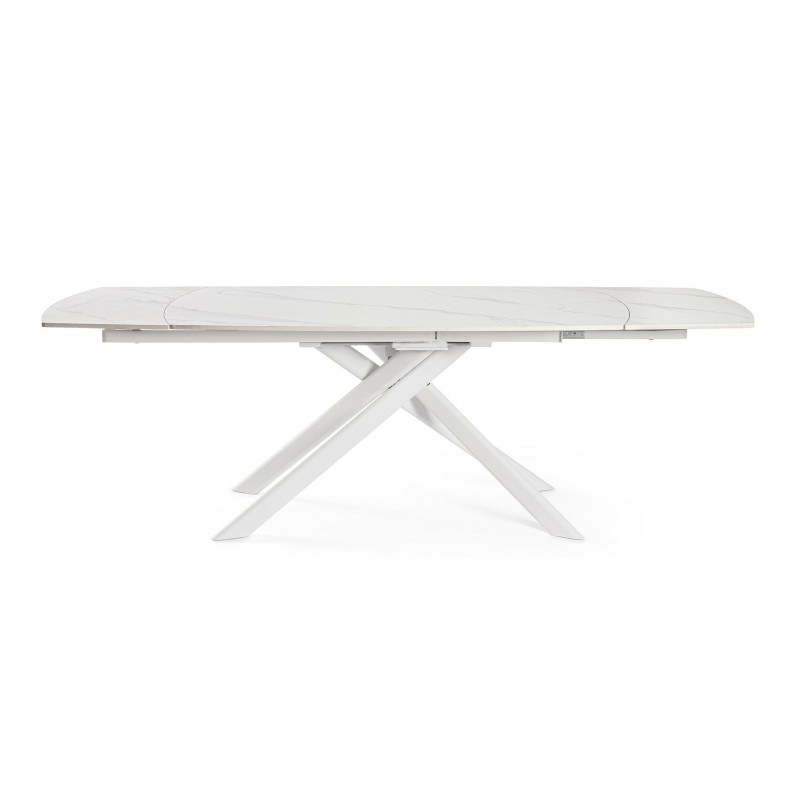 JOAKIM WHITE EXT Τραπέζι 160-240x90 | Bizzotto