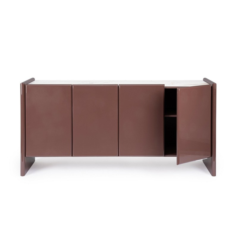 OTILIA BRICK SIDEBOARD 4DO | Bizzotto Sideboard με Συνθετική Πέτρα 163x45x80cm