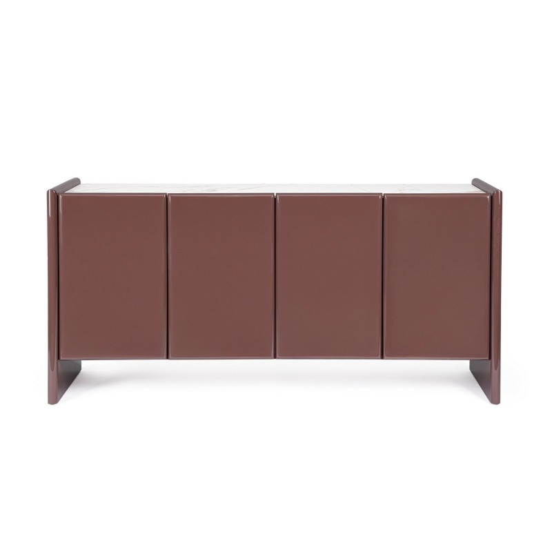 OTILIA BRICK SIDEBOARD 4DO | Bizzotto Sideboard με Συνθετική Πέτρα 163x45x80cm