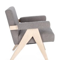 Bizzotto Faiza Πολυθρόνα σε γκρι 57.5x80x83 με ύψος καθίσματος 46cm