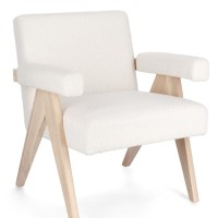 Bizzotto Faiza Πολυθρόνα σε λευκό 57.5x80x83 με ύψος καθίσματος 46cm