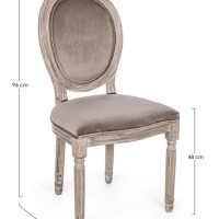 Bizzotto Καρέκλα MATHILDE TAUPE 0743491 48x46x96