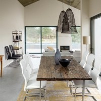 Bizzotto Stanton Τραπέζι Φαγητού 180x90x76εκ., Καρυδί-Χρώμιο