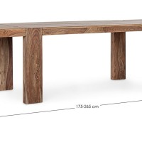Bizzotto Sunderland Επεκτεινόμενο Ξύλινο Τραπέζι 175x90x76εκ., Καρυδί