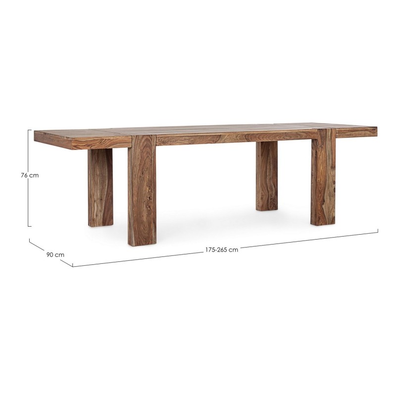 Bizzotto Sunderland Επεκτεινόμενο Ξύλινο Τραπέζι 175x90x76εκ., Καρυδί