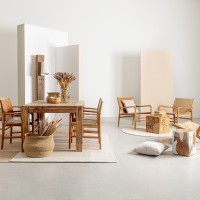 Bizzotto Salford Επεκτεινόμενο Ξύλινο Τραπέζι 160x100x77εκ., Καρυδί