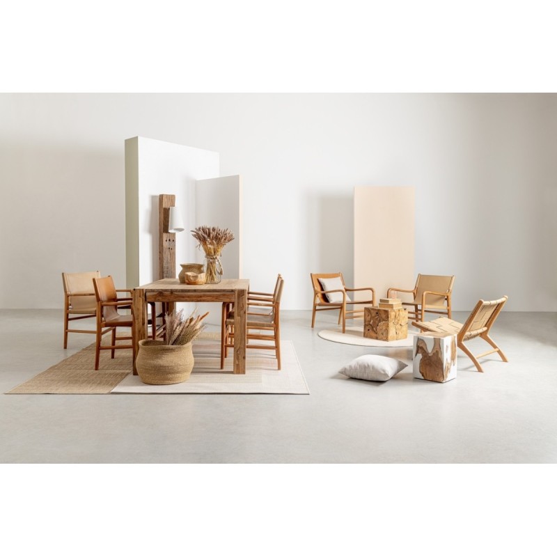 Bizzotto Salford Επεκτεινόμενο Ξύλινο Τραπέζι 160x100x77εκ., Καρυδί