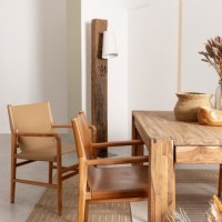 Bizzotto Salford Επεκτεινόμενο Ξύλινο Τραπέζι 160x100x77εκ., Καρυδί