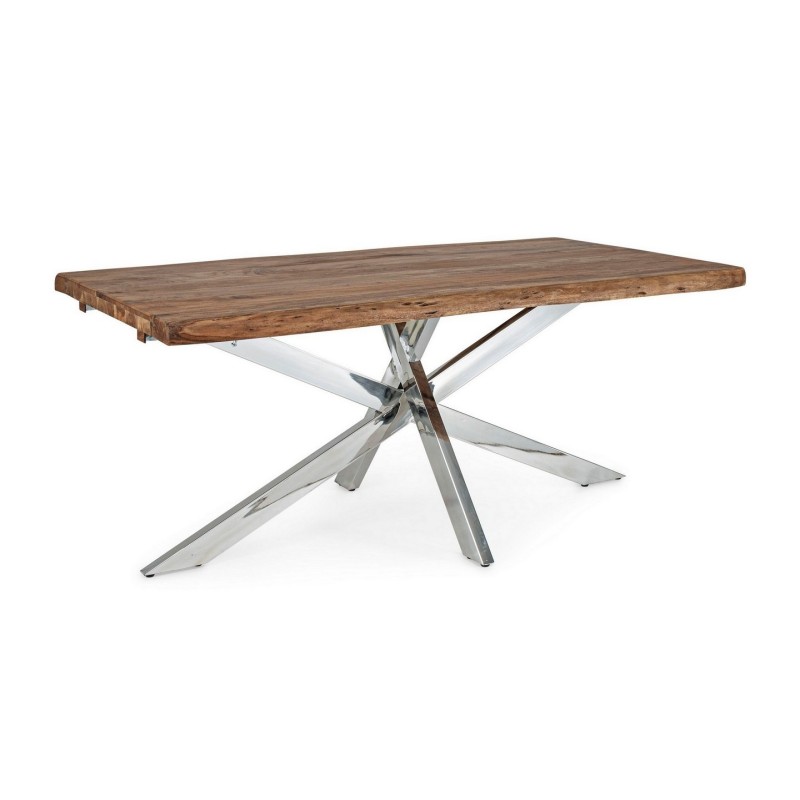 Bizzotto Arkansas Τραπέζι τραπεζαρίας επεκτεινόμενο από ξύλο ακακίας σε καρυδί απόχρωση 180-260x90x77cm