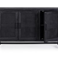 Bizzotto Weston Μπουφές από ξύλο μάνγκο σε μαύρο 125x35x80cm
