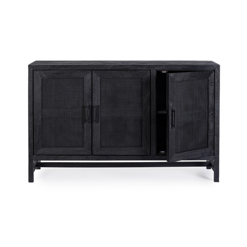 Bizzotto Weston Μπουφές από ξύλο μάνγκο σε μαύρο 125x35x80cm