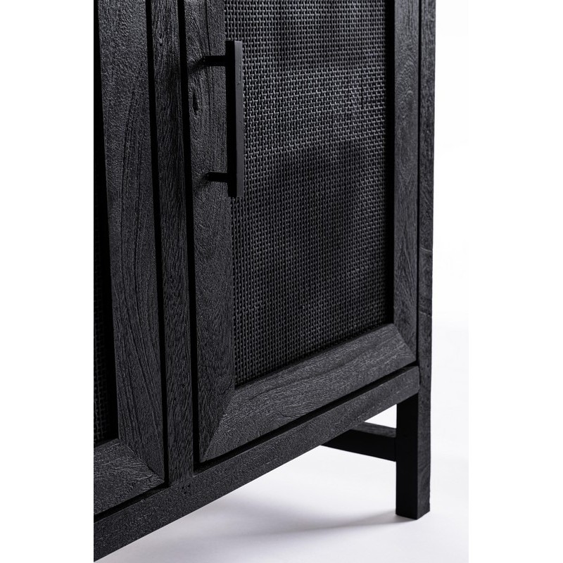 Bizzotto Weston Μπουφές από ξύλο μάνγκο σε μαύρο 125x35x80cm