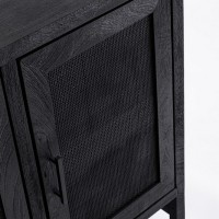 Bizzotto Weston Μπουφές από ξύλο μάνγκο σε μαύρο 125x35x80cm