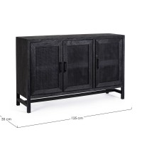 Bizzotto Weston Μπουφές από ξύλο μάνγκο σε μαύρο 125x35x80cm