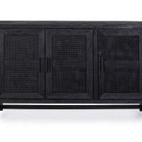 Bizzotto Weston Μπουφές από ξύλο μάνγκο σε μαύρο 125x35x80cm