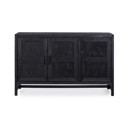 Bizzotto Weston Μπουφές από ξύλο μάνγκο σε μαύρο 125x35x80cm