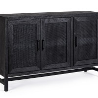 Bizzotto Weston Μπουφές από ξύλο μάνγκο σε μαύρο 125x35x80cm