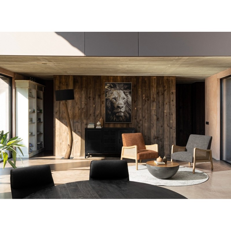 Bizzotto Weston Μπουφές από ξύλο μάνγκο σε μαύρο χρώμα 150x40x90cm