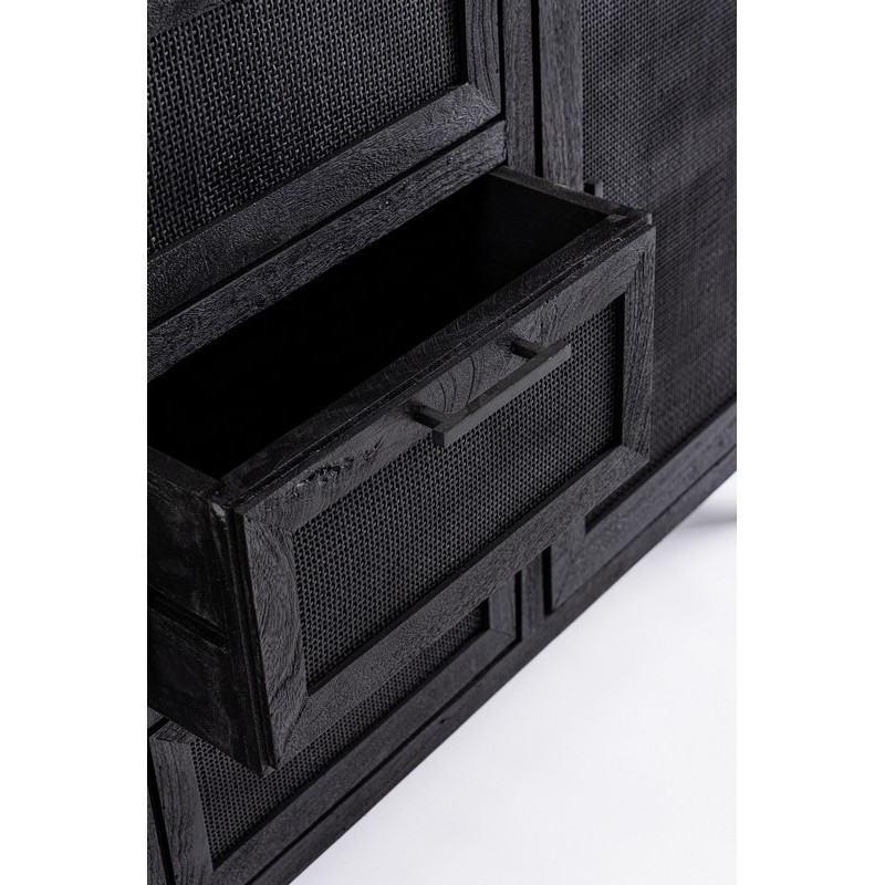 Bizzotto Weston Μπουφές από ξύλο μάνγκο σε μαύρο χρώμα 150x40x90cm