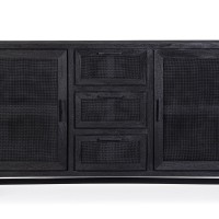 Bizzotto Weston Μπουφές από ξύλο μάνγκο σε μαύρο χρώμα 150x40x90cm