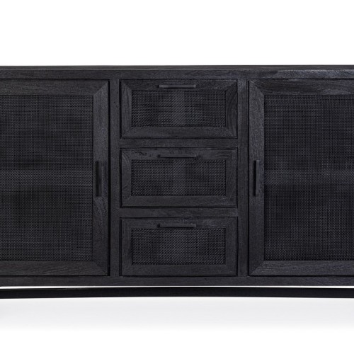 Bizzotto Weston Μπουφές από ξύλο μάνγκο σε μαύρο χρώμα 150x40x90cm