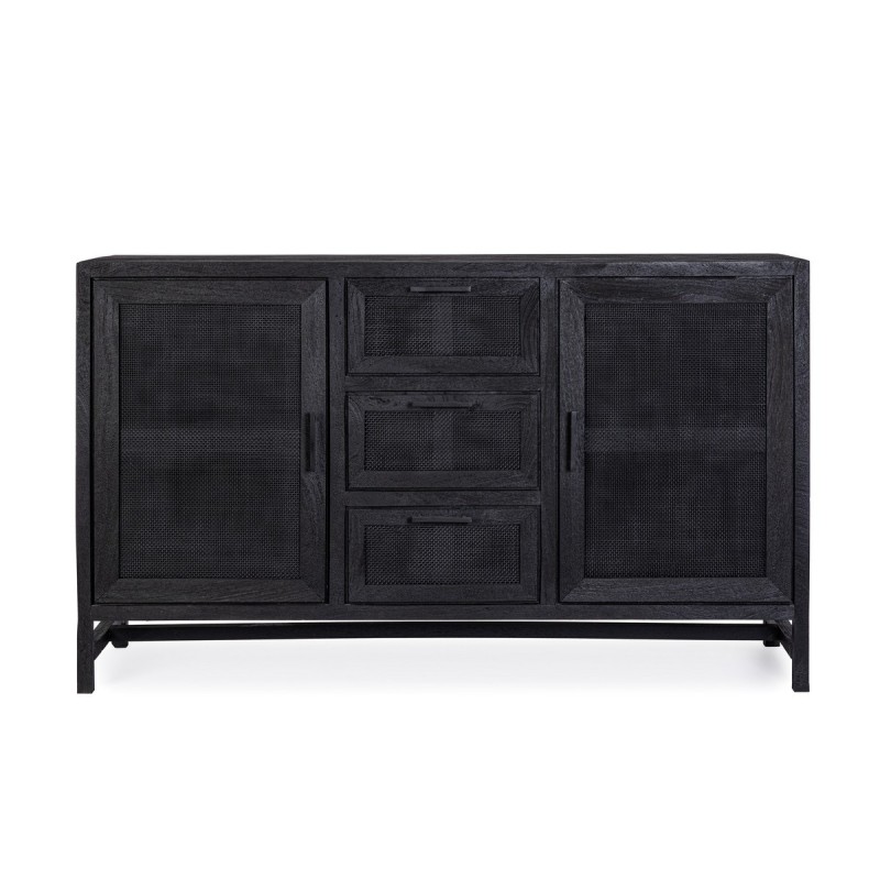 Bizzotto Weston Μπουφές από ξύλο μάνγκο σε μαύρο χρώμα 150x40x90cm