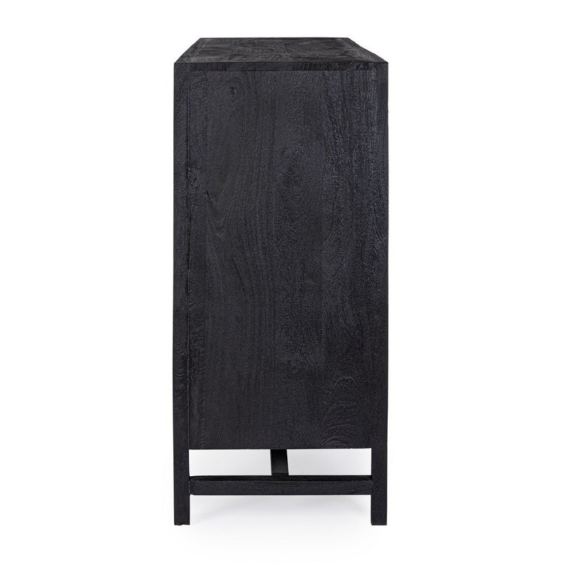 Bizzotto Weston Μπουφές από ξύλο μάνγκο σε μαύρο χρώμα 150x40x90cm