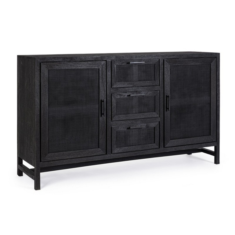 Bizzotto Weston Μπουφές από ξύλο μάνγκο σε μαύρο χρώμα 150x40x90cm