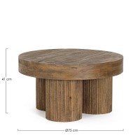 Bizzotto Dacca Τραπέζι σαλονιού καφέ 75x75x41cm
