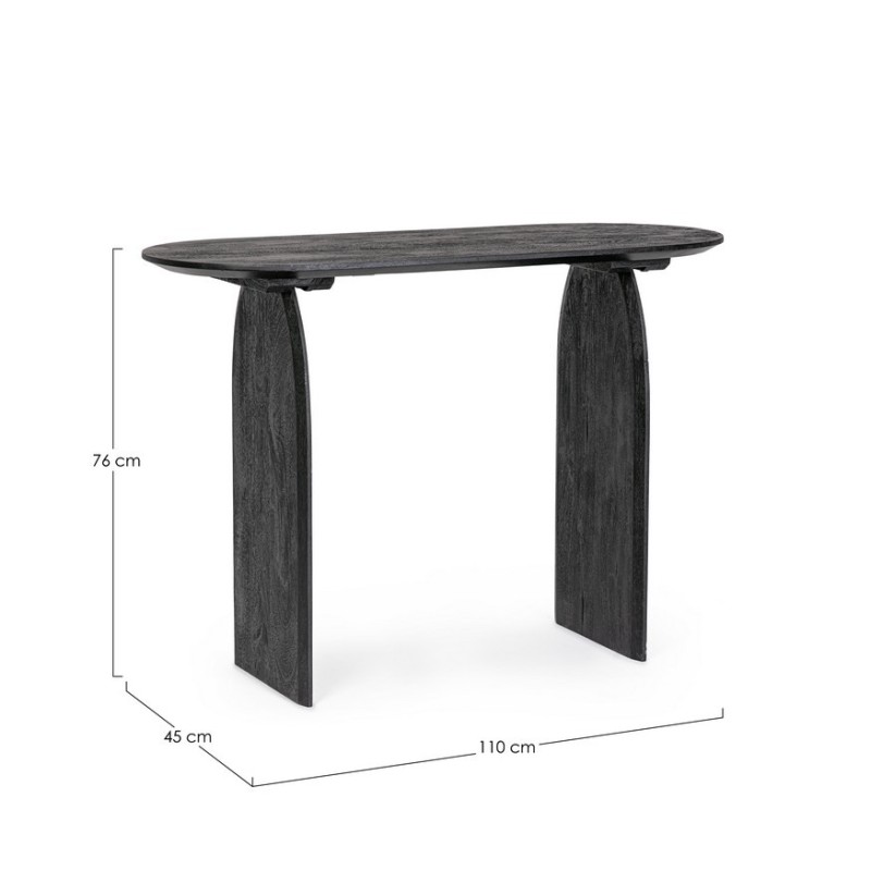 Bizzotto Monterrey Τραπέζι κονσόλας μαύρο 110x45x76cm