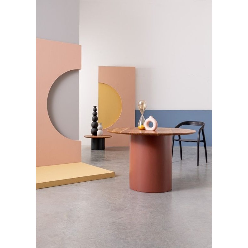 Bizzotto Ojas Τραπέζι τραπεζαρίας από ξύλο ακακίας σε terracotta 115x115x75cm