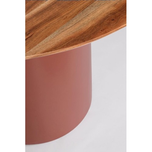Bizzotto Ojas Τραπέζι τραπεζαρίας από ξύλο ακακίας σε terracotta 115x115x75cm