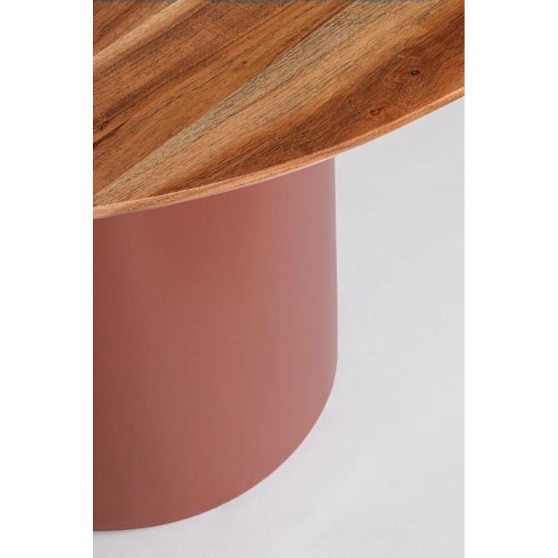 Bizzotto Ojas Τραπέζι τραπεζαρίας από ξύλο ακακίας σε terracotta 115x115x75cm