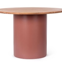 Bizzotto Ojas Τραπέζι τραπεζαρίας από ξύλο ακακίας σε terracotta 115x115x75cm