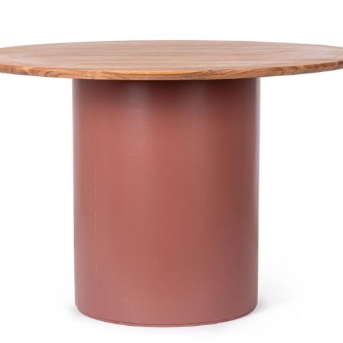 Bizzotto Ojas Τραπέζι τραπεζαρίας από ξύλο ακακίας σε terracotta 115x115x75cm