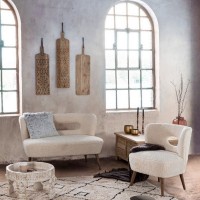 Bizzotto Cortina Υφασμάτινη Πολυθρόνα 65x68x77εκ., Εκρού