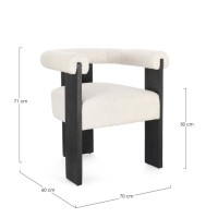 Bizzotto Agape Καρέκλα σε λευκό 70x60x71cm
