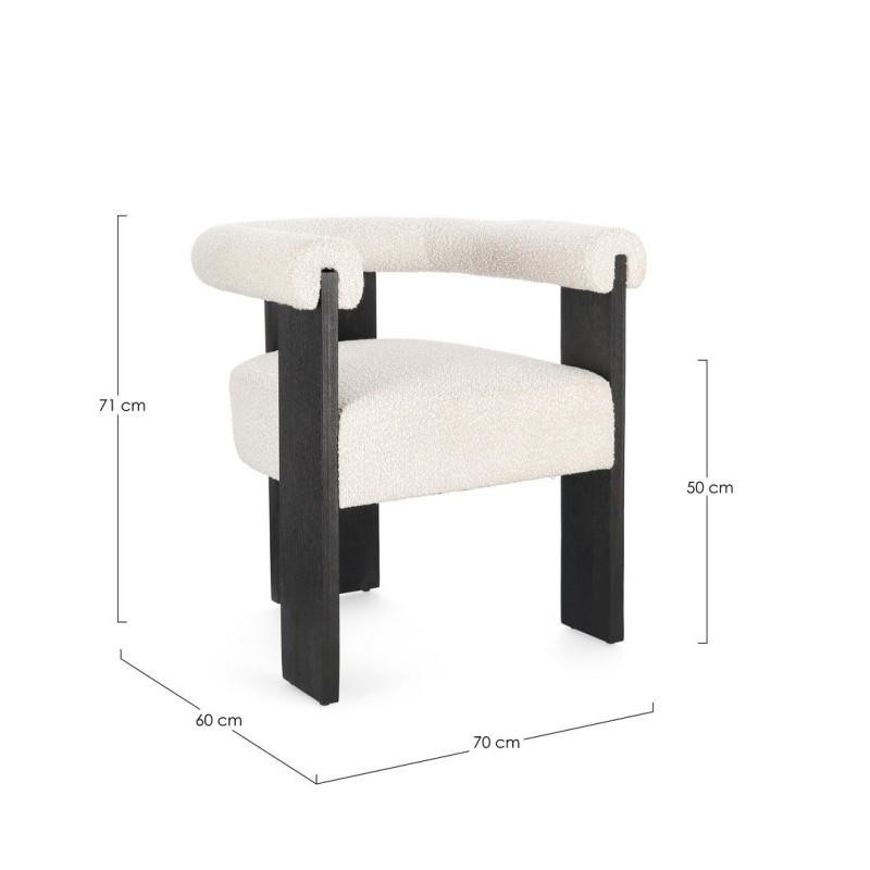 Bizzotto Agape Καρέκλα σε λευκό 70x60x71cm