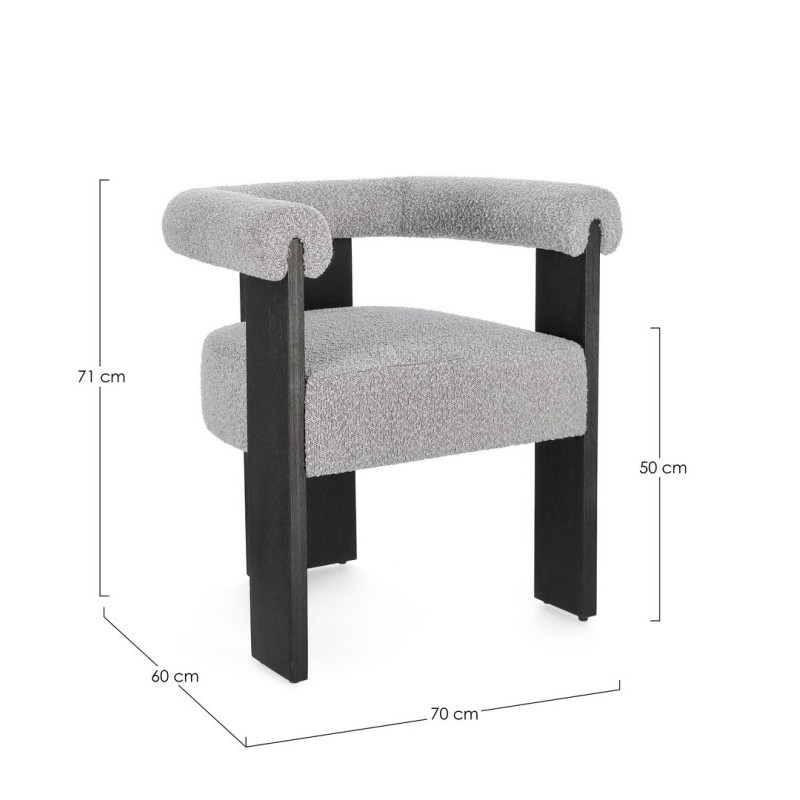 Bizzotto Agape Καρέκλα γκρι 70x60x71cm