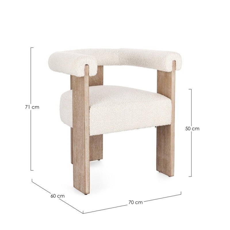 Bizzotto Agape Καρέκλα κρεμ 70x60x71cm