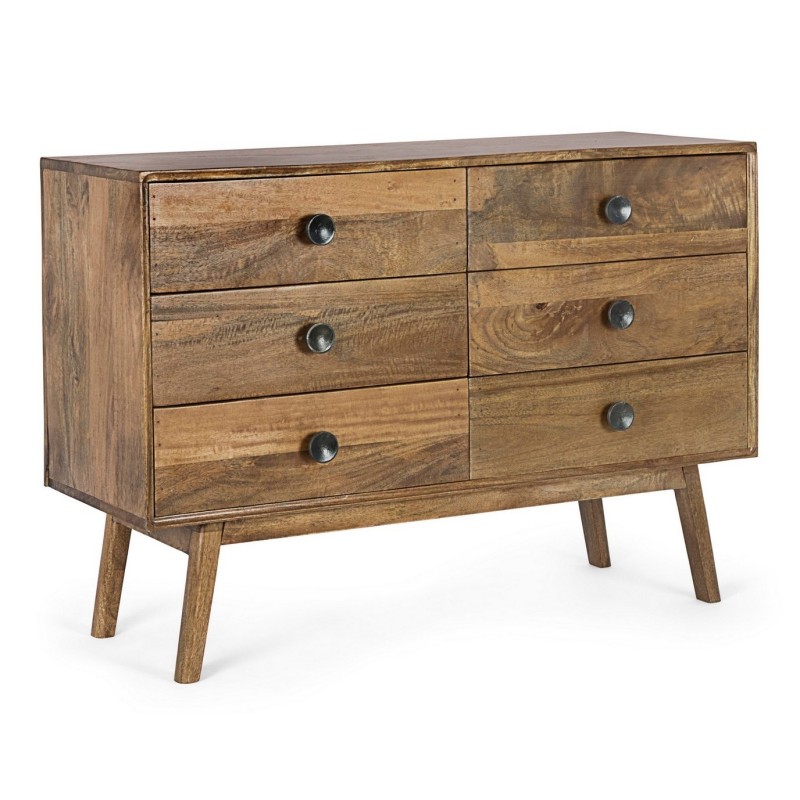 Bizzotto Ξύλινη Συρταριέρα Sylvester 0746686 Καρυδί 114x40x80cm