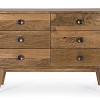 Bizzotto Ξύλινη Συρταριέρα Sylvester 0746686 Καρυδί 114x40x80cm
