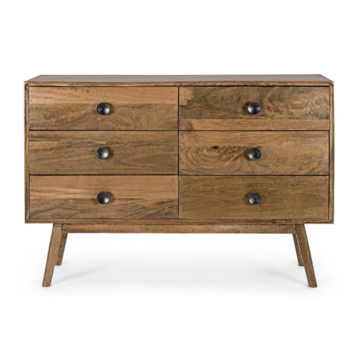 Bizzotto Ξύλινη Συρταριέρα Sylvester 0746686 Καρυδί 114x40x80cm