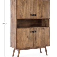 Bizzotto Ξύλινο Ντουλάπι-Μπουφές Sylvester 0746688 Καρυδί 104x40x158cm