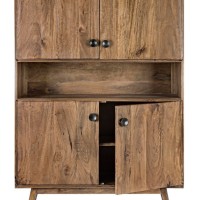 Bizzotto Ξύλινο Ντουλάπι-Μπουφές Sylvester 0746688 Καρυδί 104x40x158cm